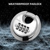 DAYGOS 4 Digit Combination Disc Padlock with Hardened Steel Keyless