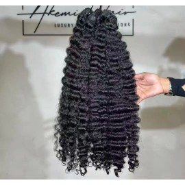 40 to 50 Inch Burmese Curly Hair Raw Burmese Curly Hair Bundles Burmese Curly Hair and Closure 2x6 4x4 Closure Burmese Curly Wigcolor: kinky straight, Stretched Length: 10 inches