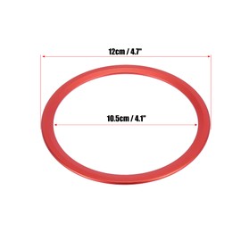 X AUTOHAUX Red Car Steering Wheel Ring Trim Cover Decoration 10.5cm Inner Dia