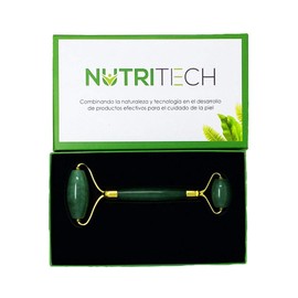 Rodillo facial de Jade de la India,ideal para dar masaje a la piel para incrementar la circulacion del rostro y cuello