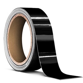 VViViD+ Ultra-Gloss Piano Black Air-Release Adhesive Premium Vinyl Pinstripe Tape Roll (1 Inch x 20ft)