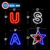 Russell Decor USA Patriotic Yard Sign Liights Star with 4-Level