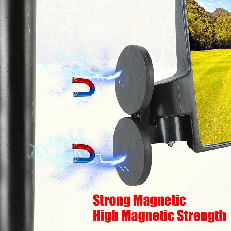 SUNPIE Side Mirror for Tractor Wide View Magnetic Mirrors Compatible