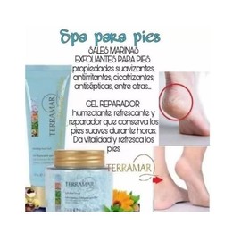 TERRAMAR Kit Spa Exfoliante Para Pies - Sales Y Gel Reparador ORIGINAL