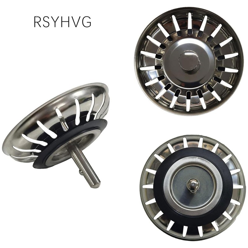 RSYHVG 2PCS Sink Strainer Plug,Kitchen Sink Stainless Steel Thicken Strainer