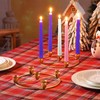 Sliner 4 Pcs Christmas Flower Advent Wreath Ring 5 Candle