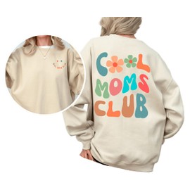 IHK Cool Moms Club Sweatshirt - Perfect for Mom's Day, Birthdays, Sand Color, 3X-Large