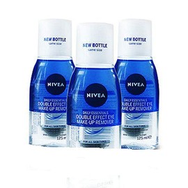 NIVEA Eye Make-Up Remover Double Effect, 125ml (Pack of 3)