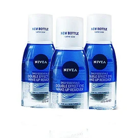 NIVEA Eye Make-Up Remover Double Effect, 125ml (Pack of 3)