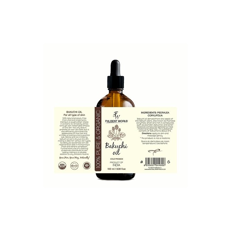 Bakuchi Organic Cold Pressed Skin Care Oil 100 ml