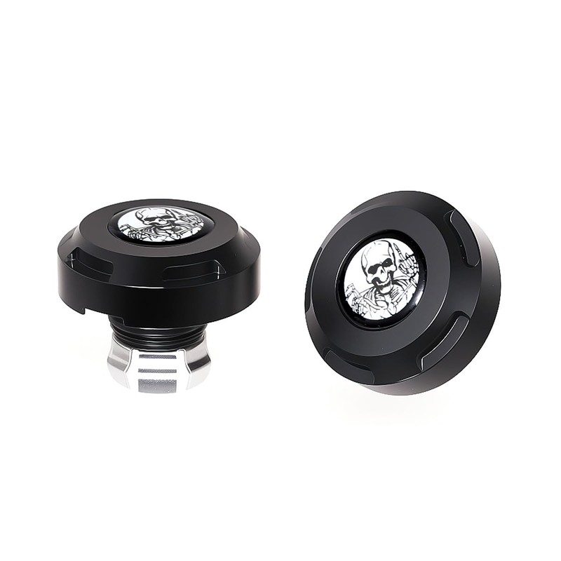 Motorcycle Front Slope Cut Axle Nut Caps Compatible for Harley