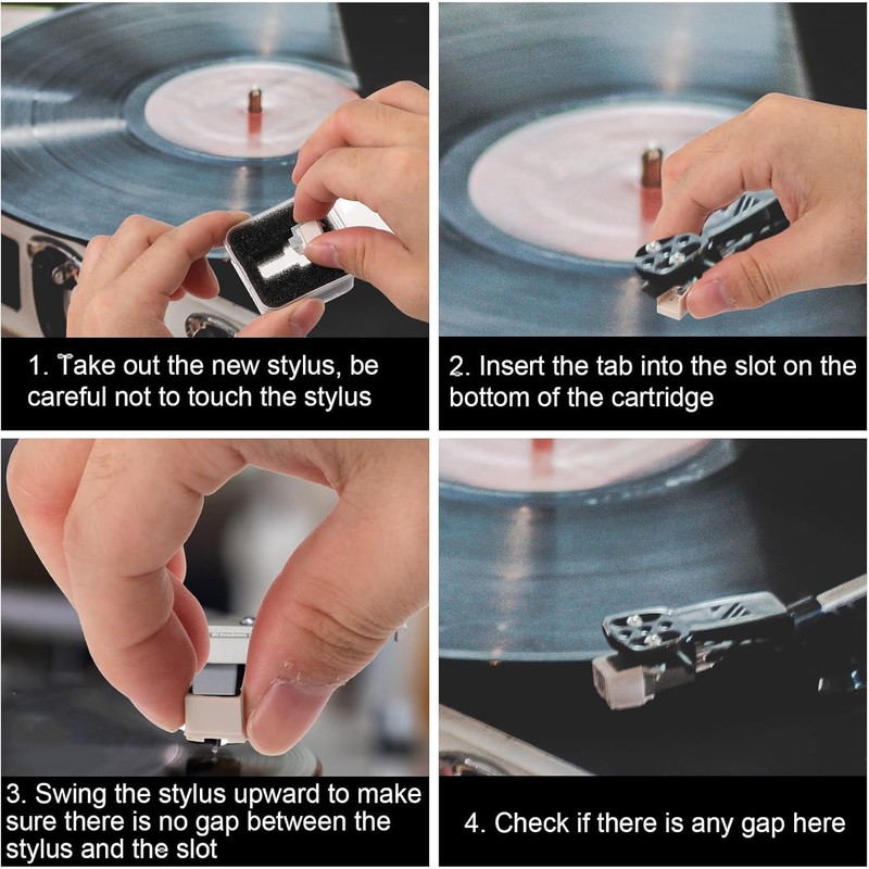 Hsthe Sea Record Player Needle Replacement for AT-LP60/PL 300, Gramophone