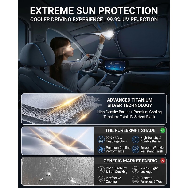Windshield Sun Shade for Ford Escape Front Window Shades Cover