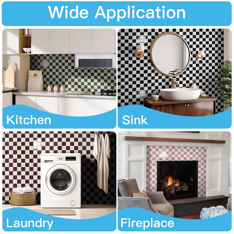 Art3d 10-Pack Heavy-Duty Peel and Stick Backsplash, 12x12 Inch Self-Adhesive