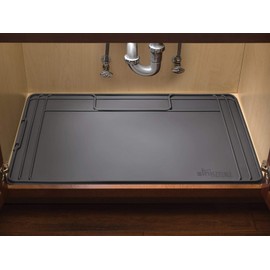 WeatherTech SinkMat – Waterproof Under Sink Liner Mat for Kitchen Bathroom – 34” x 22” Inches - Durable, Flexible Tray – Home undersink Organizer Must Haves, Black