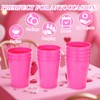 Yungyan 50 Pack 16oz Stadium Cups Reusable Plastic Cups Blank