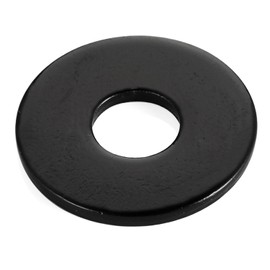 50 PCS 1/4" Stainless Flat Washers, 7/10" Outer Diameter, 18-8 (304) Stainless Steel Metal Washers for Screws and Bolts, Black Finish