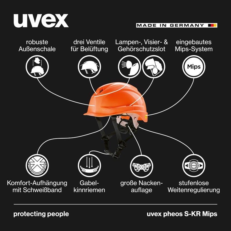 uvex pheos S-KR MIPS Protective Helmet - Industrial Protective Helmet