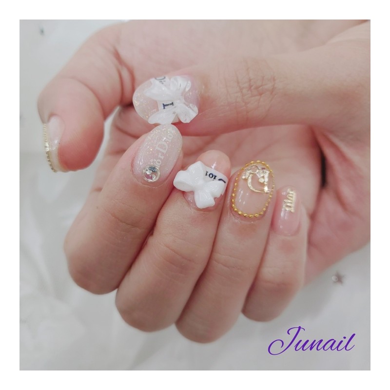  CD Ribbon Homemade Nail Tips ✨ - Long Round