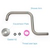 OFFO Shower Head Extension Arm 13 in, Brushed Nickel S