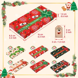 Naler 18 Cajas de Regalo Navideñas Caja de Papel Navidad para Decoración de Árbol de Navidad