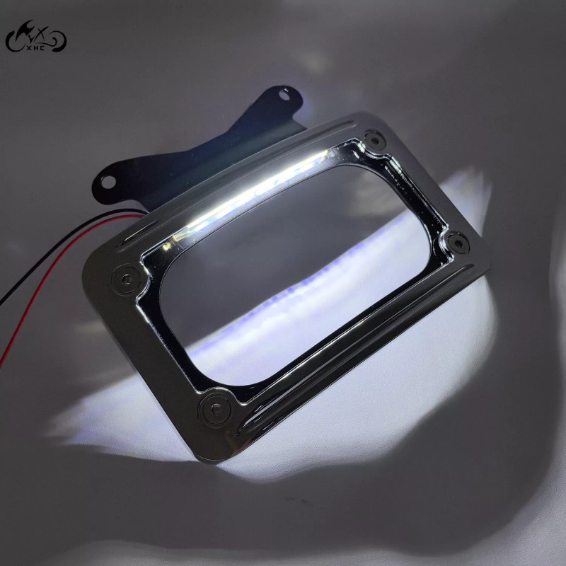 Unbranded Curved Laydown License Plate Mount Frame LED Light For