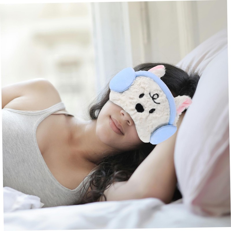 Baluue Cute Cartoon Sleeping Eye Mask for Women Breathable Blindfold