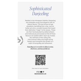 96° Darjeeling Tea - 20 Pyramid Tea Bags x 3 Boxes, Individually Wrapped, Delicate and Floral, Biodegradable Plant-Based Bags (60 Bags)