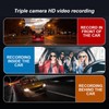 3 Channel Dash Cam, 1080P HD Dash Camera Front Rear