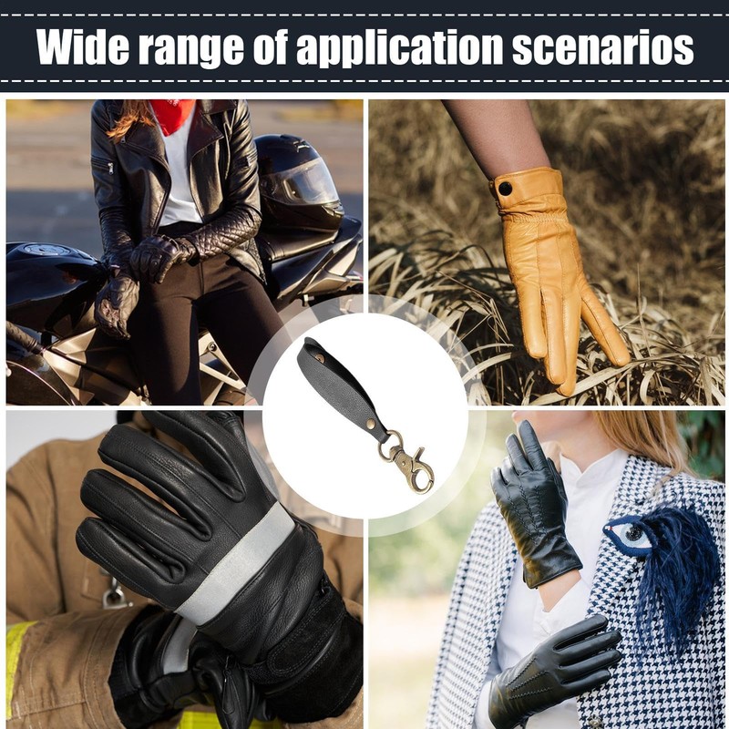 Firefighter Gloves Strap - Leather Glove Holder With Clip |