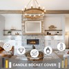 PATIKIL 3" Tall Candle Covers Sleeves, 6Pcs Metal E12 Chandelier