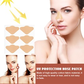 MINGRUO 48 Stück Nasen Sonnenschutz Aufkleber, Sonnenschutz-Nasenpflaster, Sonnenschutz Nase Patch, Sonnennasenschutz UV-Schutz Nasenpflaster verhindert die Sonnenbräunung der Nase