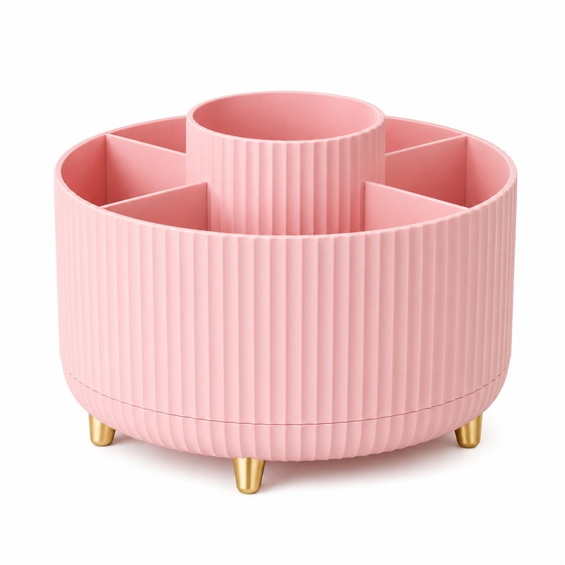 360° Rotating Desk Organizer for Office & Vanity – Multi-Purpose