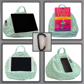 Rooms By Me Diagonal Splodges Tablet Stand Cushion for Tablets, eReaders, Smartphones and Books with Accesories Pocket | UK Made | Over 50 Designs