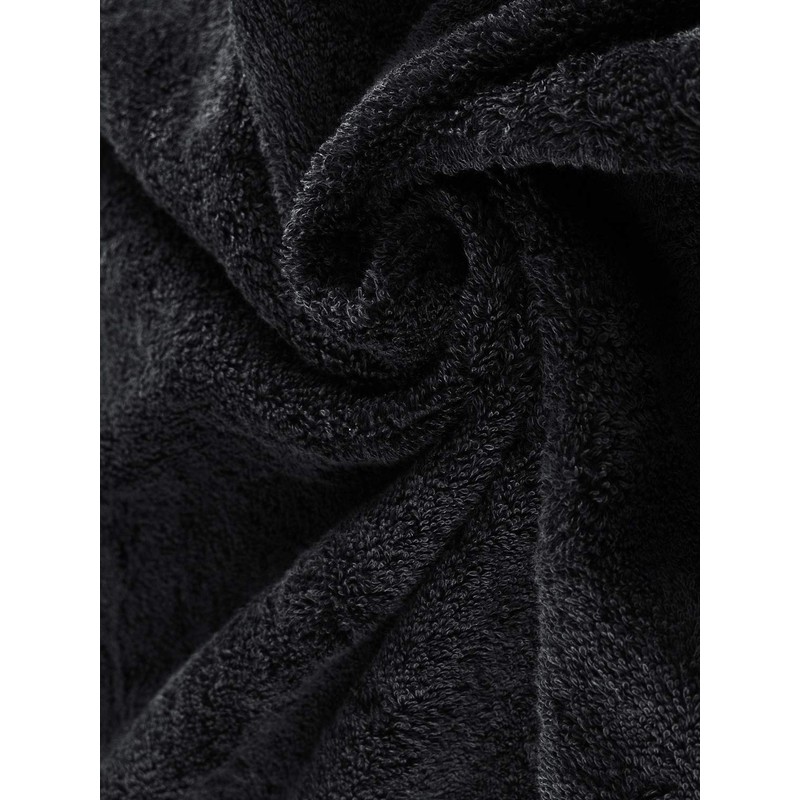 herzbach home Deep Black Collection Sauna Towel Extra Long 80
