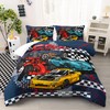 AILONEN Racing Car Comforter Set Queen Size, Cool Speed Race