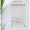 Large Clear Acrylic Monthly Calendar for wall | Dry-Erase Message