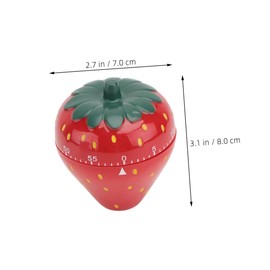 LIFKOME Strawberry Shape Mechanical Timer Manual Countdown for Kitchen Cooking Accurate Cooking Reminder for Adults Boys and Girls