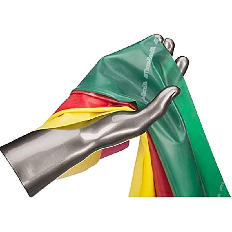 THERABAND Latex-free exercise bands in a set, yellow, red, green,