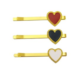 Girls Bobby Hair Pin Heart Shaped Vintage Bobby Pin Heart-Shaped Hair Barrette JHV15 (Set-G)