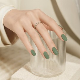 Monochromatic full-color green mint emerald attached nail tip, 1 piece, sage green A078 / 단색 풀컬러 그린 민트 에메랄드 붙이는 네일팁, 1개, 세이지그린A078