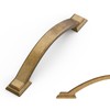 Amerdeco 10 Pack Antique Brass Cabinet Pulls, 3.75 Inch (96mm)