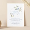 Blue Floral Baby Shower Table Sign - A Message From