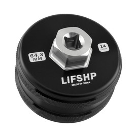 LIFSHP 64mm Oil Filter Wrench, 14 Flute for Toyota Camry, Tundra, Tacoma, 4Runner, RAV4,Precision CNC Machined Aircraft Aluminum Oil Filter Removal Tool-Black