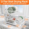 HOMEBOSILY Dish Drying Rack - Auto Draining Dish Rack for