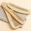 minkissy Bamboo Hair Comb for Women Anti-static Fine Tooth Compact