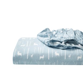 Eddie Bauer Eddie Bauer - Queen Sheet Set, Warm Breathable Cotton Flannel Bedding with Deep Pockets, Brushed for Extra Softness, Cozy Home Decor, Oeko-Tex Certified (Birch Forest, Queen)