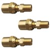 3 Pack Pipe Fitting Adapter of 1/4" NPTF Male x