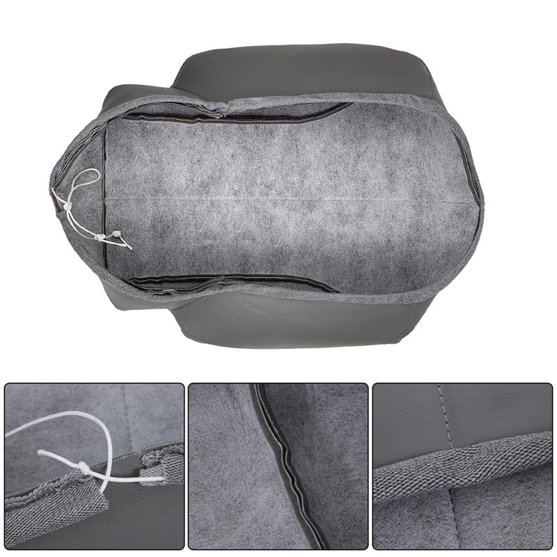 labwork Front Driver Side Bottom Gray Artificial Leather Seat Cover