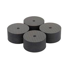 Monosaudio Speaker Isolation Feet Pad Stand, Carbon Fiber Cone Pad Isolation Base Feet Pads Absorb Shock for Audio Speaker Amplifier (40x20mm)